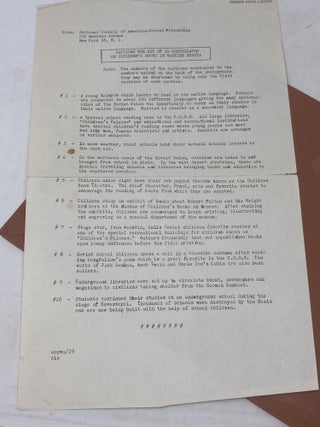KIT OF 10 PHOTOGRAPHS OF CHILDREN'S BOOKS IN WARTIME RUSSIA