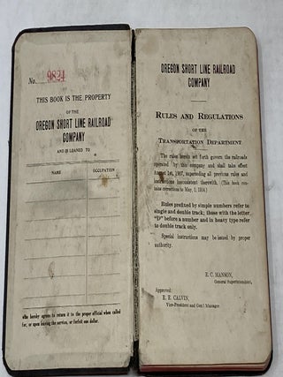 OREGON SHORT LINE RAILROAD COMPANY : RULES AND REGULATIONS