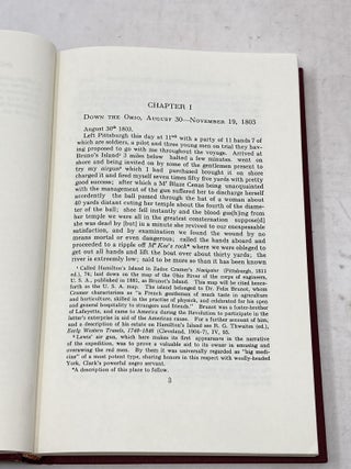 THE JOURNALS OF CAPTAIN MERIWETHER LEWIS AND SERGEANT JOHN ORDWAY KEPT ON THE EXPEDITION OF WESTERN EXPLORATION, 1803-1806