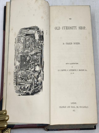 THE OLD CURIOSITY SHOP; With Illustrations by H.K. Browne, G. Cattermole, D. Maclise, R.A., Etc., Etc.