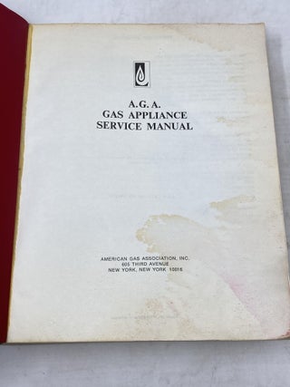 GAS APPLIANCE SERVICE MANUAL