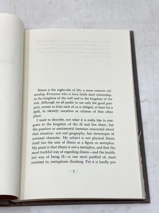 ILLNESS AS A METAPHOR
