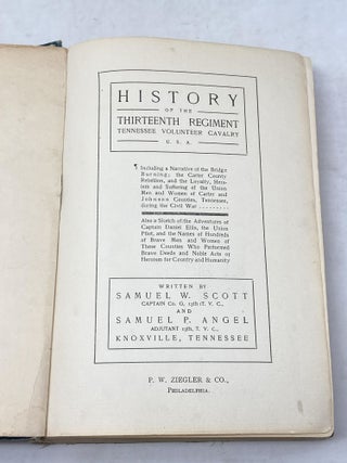 HISTORY OF THE THIRTEENTH REGIMENT TENNESSEE VOLUNTEER CAVALRY U.S.A.