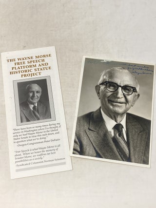 WAYNE MORSE : A POLITICAL BIOGRAPHY (SIGNED BY AUTHOR; LAID-IN SIGNATURE/PHOTOGRAPH OF WAYNE MORSE)