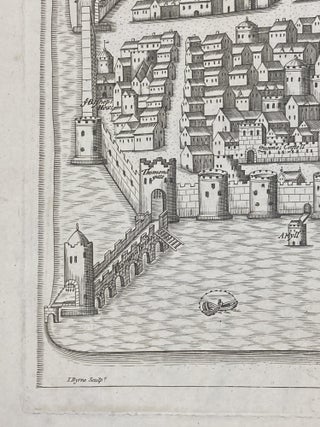 "CITTIE OF LIMERICK" MAP FROM "PACATA HIBERNIA : IRELAND APPEASED AND REDUCED; OR, AN HISTORIE OF THE LATE WARRES OF IRELAND"