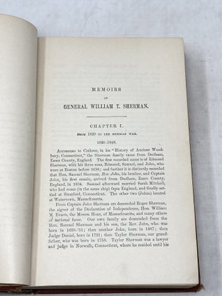 MEMOIRS OF GENERAL W.T. SHERMAN : WRITTEN BY HIMSELF; With an Appendix, Bringing His Life Down To Its Closing Scenes, Also, A Personal Tribute and Critique of the Memoirs : By james G. Blaine