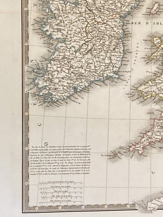 CARTE GENERALE DES ILES BRITANNIQUES OU ROYAUME-UNI DE LA GRANDE BRETAGNE ET DE L'IRLANDE