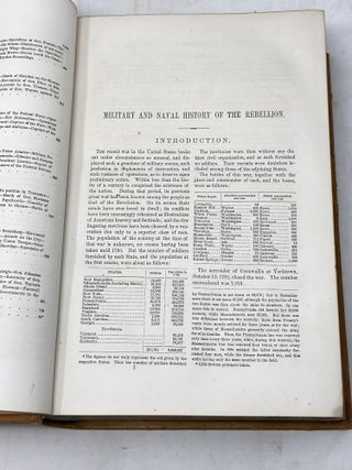 THE MILITARY AND NAVAL HISTORY OF THE REBELLION IN THE UNITED STATES. WITH BIOGRAPHICAL SKETCHES OF DECEASED OFFICERS ; Illustrated with Steel Plate Portraits.