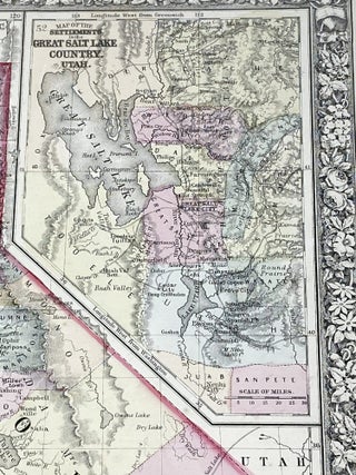 COUNTY MAP OF CALIFORNIA; MAP OF THE SETTLEMENTS IN THE GREAT SALT LAKE COUNTRY. UTAH.; SAN FRANCISCO BAY AND VICINITY.