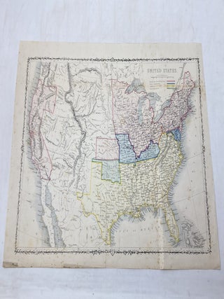 MAP OF] UNITED STATES WITH SLAVE-HOLDING STATES. Taliaferro Preston Shaffner.
