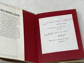 RED RIDING HOOD : RETOLD IN VERSE FOR BOYS AND GIRLS TO READ THEMSELVES; Drawings by Edward Gorey