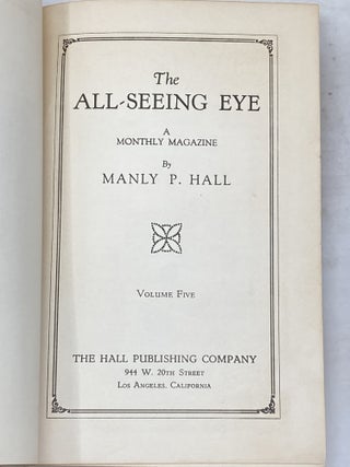 THE ALL-SEEING EYE: A MONTHLY MAGAZINE, VOLUME 5
