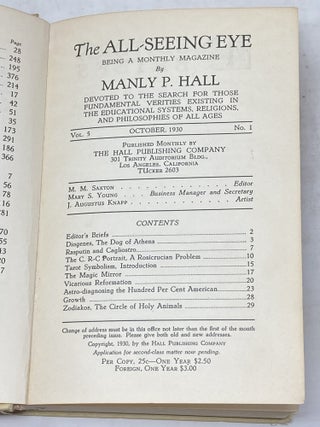 THE ALL-SEEING EYE: A MONTHLY MAGAZINE, VOLUME 5