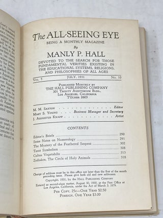 THE ALL-SEEING EYE: A MONTHLY MAGAZINE, VOLUME 5