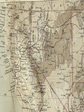 MAP OF THE SOUTH-WESTERN PORTION OF THE UNITED STATES AND OF SONORA AND CHIHUAHUA. ILLUSTRATING TRAVELS BY DR. W.A. BELL