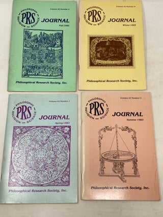 Item #100499 PRS JOURNAL (FOUR ISSUES: VOLUME 42, NO. 3 & 4; VOLUME 43, NO. 1 & 2). Manly P. Hall