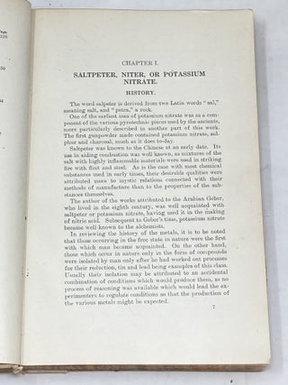 MILITARY PYROTECHNICS: A STUDY OF THE CHEMICALS USED IN THE MANUFACTURE OF MILITARY PYROTECHNICS, IN THREE VOLUMES (VOLUME 3 ONLY)