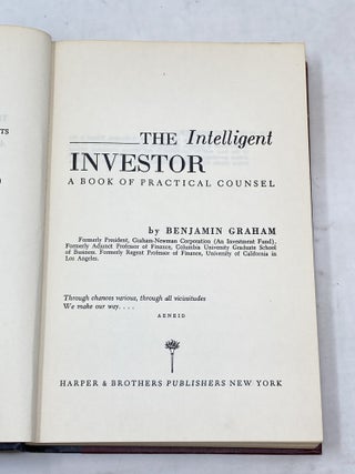 THE INTELLIGENT INVESTOR: A BOOK OF PRACTICAL COUNSEL
