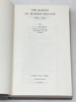 THE MAKING OF MODERN IRELAND 1603-1923