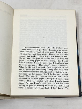 MOLLOY. A NOVEL TRANSLATED FROM THE FRENCH BY PATRICK BOWLES IN COLLABORATION WITH THE AUTHOR