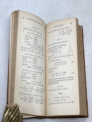 ROBINSON'S MATHEMATICAL SERIES : A NEW TREATISE ON SURVEYING & NAVIGATION THEORETICAL & PRACTICAL : WITH USE OF INSTRUMENTS, ESSENTIAL ELEMENTS OF TRIGONOMETRY, AND THE NECESSARY TABLES, FOR SCHOOLS, COLLEGES, AND PRACTICAL SURVEYORS.