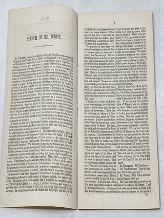 NO. 2. : PAPERS FROM THE SOCIETY FOR THE DIFFUSION OF POLITICAL KNOWLEDGE : SPEECH OF MR. TURPIE, DELIVERED IN THE SENATE OF THE UNITED STATES, FEB. 7, 1863