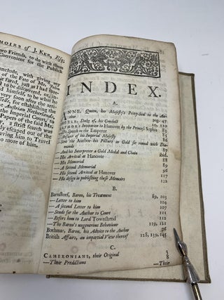 MEMOIRS OF JOHN KER, OF KERSLAND IN NORTH BRITAIN ESQ; CONTAINING HIS SECRET TRANSACTIONS AND NEGOTIATIONS IN SCOTLAND, ENGLAND, THE COURTS OF VIENNA, HANOVER, AND OTHER FOREIGN PARTS. WITH AN ACCOUNT OF THE RISE AND PROGRESS OF THE AUSTRIAN NETHERLANDS