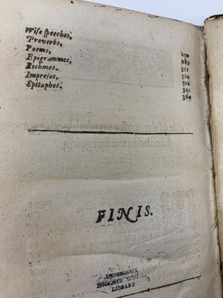 REMAINES CONCERNING BRITAINE: THEIR LANGUAGES, NAMES, SURNAMES, ALLUSIONS, ANAGRAMMES, ARMORIES, MONIES, EMPRESES, APPARELL, ARTILLARIE, WISE SPEECHES, PROVERBS, POESIES, EPITAPHES; Written by William Camden Esquire, Clarenceaux, King of Armes, Surnamed THE LEARNED.