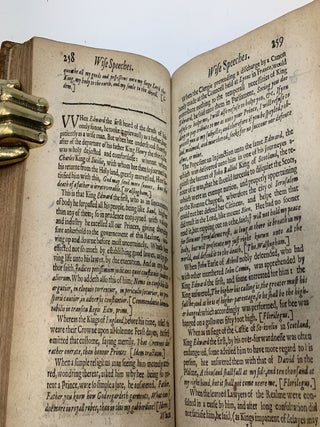 REMAINES CONCERNING BRITAINE: THEIR LANGUAGES, NAMES, SURNAMES, ALLUSIONS, ANAGRAMMES, ARMORIES, MONIES, EMPRESES, APPARELL, ARTILLARIE, WISE SPEECHES, PROVERBS, POESIES, EPITAPHES; Written by William Camden Esquire, Clarenceaux, King of Armes, Surnamed THE LEARNED.