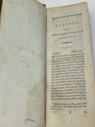 A DEFENCE OF THE CONSTITUTIONS OF THE GOVERNMENT OF THE UNITED STATES OF AMERICA, VOLUMES II AND VOLUME III