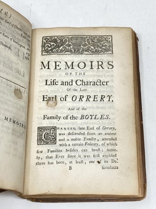 MEMOIRS OF THE LIFE AND CHARACTER OF THE ILLUSTRIOUS FAMILY OF THE LATE EARL OF ORRERY, AND OF THE FAMILY OF THE BOYLES; CONTAINING SEVERAL CURIOUS FACTS AND PIECES OF HISTORY, FROM THE REIGN OF QUEEN ELIZABETH, TO THE PRESENT TIMES; EXTRACTED FROM ORIGINAL PAPERS AND MANUSCRIPTS NEVER YET PRINTED. WITH A SHORT ACCOUNT OF THE CONTROVERSY BETWEEN THE EARL OF ORRERY AND THE REVEREND DOCTOR BENTLEY; AND SOME SELECT LETTERS OF PHALARIS, THE FAMOUS SICILIAN TYRANT; TRANSLATED FROM THE GREEK.
