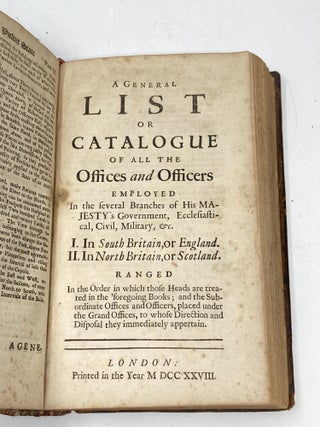 MAGNA BRITANNIA NOTITIA: OR THE PRESENT STATE OF GREAT BRITAIN: WITH DIVERS REMARKS UPON THE ANTIENT STATE THEREOF: THE NINTH AND TWENTIETH EDITION OF THE SOUTH PART, CALLED ENGLAND; AND THE EIGHTS OF THE NORTH PART, CALLED SCOTLAND, TO WHICH IS ADDED, A COMPLEAT LIST OF THE QUEEN'S HOUSHOLD, NEVER YET PRINTED. IN TWO PARTS. WITH HIS MAJESTY'S ROYAL PRIVILEGE.