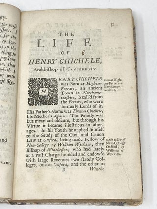 THE LIFE OF HENRY CHICHELE, ARCHBISHOP OF CANTERBURY, WHO LIVED IN THE TIMES OF HENRY THE V. AND VI. KINGS OF ENGLAND.; Written in Latin by Arth. Duck, LLD