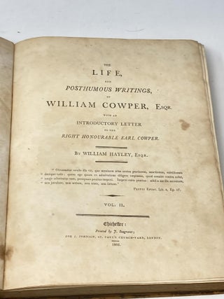 THE LIFE AND POSTHUMOUS WRITINGS OF WILLIAM COWPER (TWO VOLUMES COMPLETE)