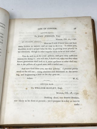 THE LIFE AND POSTHUMOUS WRITINGS OF WILLIAM COWPER (TWO VOLUMES COMPLETE)