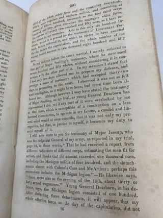 MEMOIRS OF THE CAMPAIGN OF THE NORTH WESTERN ARMY OF THE UNITED STATES, A.D. 1812. IN A SERIES OF LETTERS ADDRESSED TO THE CITIZENS OF THE UNITED STATES. WITH AN APPENDIX CONTAINING A BRIEF SKETCH OF THE REVOLUTIONARY SERVICES OF THE AUTHOR; Memoirs of the Campaign of the North Western Army of the United States, A.D 1812. In a series of letters addressed to the Citizens of the United States. With an appendix containing a brief sketch of the Revolutionary Services of the Author.