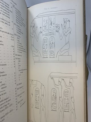 MOUND OF THE JEW AND THE CITY OF ONIAS: BELBEIS, SAMANOOD, ABUSIR, TUKH EL KARMUS (BOUND WITH) THE ANTIQUITIES OF TELL EL YAHUDIYEH AND MISCELLANEOUS WORK IN LOWER EGYPT DURING THEYEARS 1887-1888. BY F. LL. GRIFFITH.; Mound of the Jews and the City of Onias. With The Antiquities of Tell El Yahudiyeh by F. Griffith.