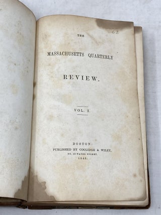 MASSACHUSETTS QUARTERLY REVIEW, VOLUME I