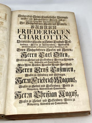 ALLGEMEINES BIBLISCHES LEXICON : IN WELCHEM NEBST DENEN NAMEN, DAS WESEN DERER SACHEN, DAS IST, SO WEIT DAVON IN HEILIGER SCHRIFFT ERWEHNUNG GESCHIEHET, DIE TITUL UND ORDEN DER ENGEL... (TWO VOLUMES)