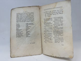 SECOND PROTEST WITH A LIST OF THE VOTERS AGAINST THE BILL TO REPEAL THE AMERICAN STAMP ACT OF LAST SESSION