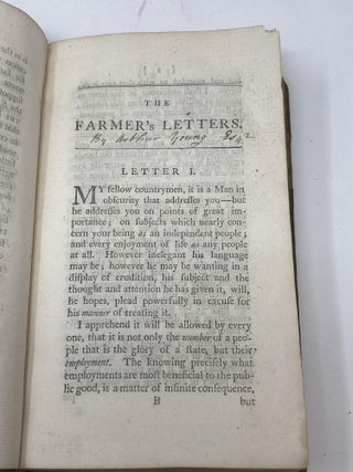 THE FARMER'S LETTERS TO THE PEOPLE OF ENGLAND, CONTAINING THE SENTIMENTS OF A PRACTICAL HUSBANDMAN, ON VARIOUS SUBJECTS OF GREAT IMPORTANCE... TO WHICH ARE ADDED SYLVAE: OR OCCASIONAL TRACTS ON HUSBANDRY AND RURAL OECONOMICS.