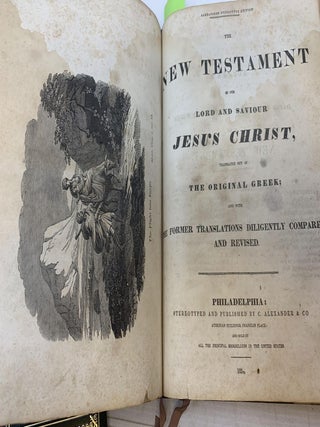 THE HOLY BIBLE, CONTAINING THE OLD AND NEW TESTAMENTS, TRANSLATED FROM THE ORIGINAL TONGUES, AND WITH THE FORMER TRANSLATIONS DILIGENTLY COMPARED AND REVISED; WITH CANNE'S MARGINAL NOTES AND REFERENCES. TO WHICH ARE ADDED AN INDEX: AN ALPHABETICAL TABLE OF ALL THE NAMES IN THE OLD AND NEW TESTAMENTS WITH THEIR SIGNIFICATIONS, TABLE OF SCRIPTURE WEIGHTS, MEASURES, AND COINS, &c.