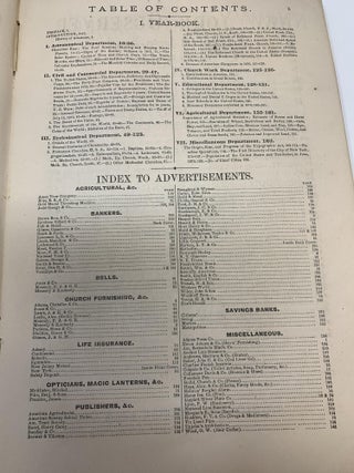 THE NEW YORK OBSERVER YEAR BOOK AND ALMANACK 1871