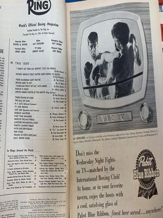 "THE RING" : WORLD'S FOREMOST BOXING MAGAZINE -- BRITISH PRICED EDITION - 1950s. (TWELVE ISSUES)