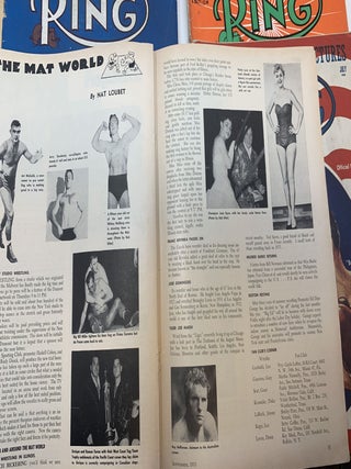 "THE RING" : WORLD'S FOREMOST BOXING MAGAZINE -- BRITISH PRICED EDITION - 1950s. (TWELVE ISSUES)