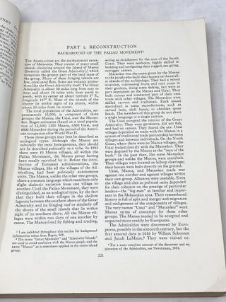 THE PALIAU MOVEMENT IN THE ADMIRALTY ISLANDS, 1946-1954