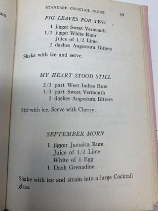 THE STANDARD COCKTAIL GUIDE : A MANUAL OF MIXED DRINKS WRITTEN FOR THE AMERICAN HOST