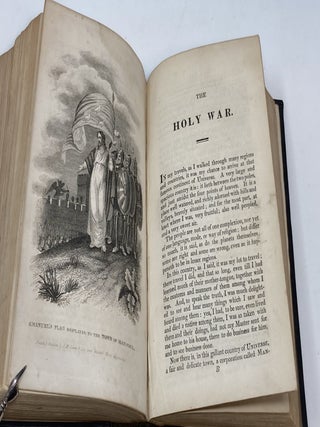 THE PILGRIM'S PROGRESS FROM THIS WORLD TO THAT WHICH IS TO COME; DELIVERED UNDER THE SIMILITUDE OF A DREAM; WHEREIN IS DISCOVERED THE MANNER OF HIS SETTING OUT, HIS DANGEROUS JOURNEY, AND SAFE ARRIVAL AT THE DESIRED COUNTRY. CONTAINING ALSO THE PILGRIMAGE OF HIS WIFE AND CHILDREN, AND THEIR SAFE ARRIVAL. IN THREE PARTS, WITH EXPLANATORY NOTES, EVANGELICAL REFLECTIONS, AND AN ORIGINAL LIFE OF THE AUTHOR, BOUND WITH, THE HOLY WAR, MADE BY KING SHADDAI UPON DIABOLUS. TO WHICH ARE ADDED HEARTS EASE, THE HEAVENLY FOOTMAN, &c. &c.