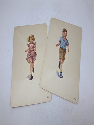 DICK, AND JANE TEACHING PLACARDS (TWO SETS); (and Mother, Father, Sally, Spot and Puff, too!)