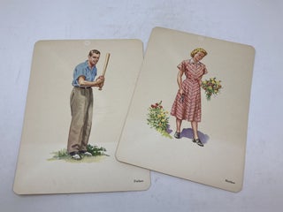 DICK, AND JANE TEACHING PLACARDS (TWO SETS); (and Mother, Father, Sally, Spot and Puff, too!)